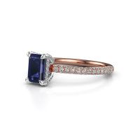 Image of Engagement ring saskia eme 2<br/>585 rose gold<br/>Sapphire 6.5x4.5 mm