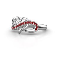 Image of Ring Yael 585 white gold ruby 1.1 mm