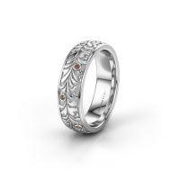 Afbeelding van Trouwring WH2074L26D 585 witgoud bruine diamant ±6x2.4 mm