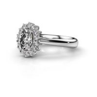 Image de Bague de fiançailles Margien 1<br/>585 or blanc<br/>Diamant synthétique 0.98 crt