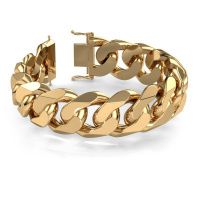Image of Cuban cuban link bracelet ±0.9 in 585 gold