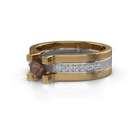 Afbeelding van Verlovingsring Myrthe 585 witgoud rookkwarts 5 mm