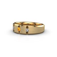 Image of Men's ring Justin 585 gold citrin 2.5 mm
