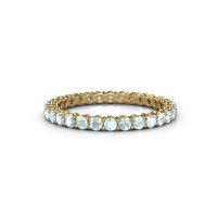 Image of Stackable ring Michelle full 2.0 585 gold aquamarine 2 mm