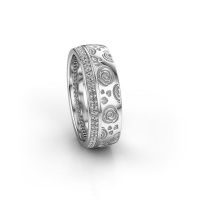 Image of Wedding ring WH2066L27D<br/>585 white gold ±7x2.4 mm<br/>Zirconia 1 mm