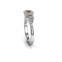 Image of Engagement ring Carisha 950 platinum brown diamond 0.53 crt