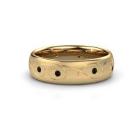 Afbeelding van Trouwring WH2068L36BM 585 goud zwarte diamant ±6x2 mm