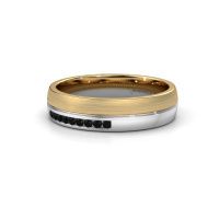 Afbeelding van Trouwring WH0209L25APM 585 goud zwarte diamant ±5x1.7 mm