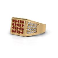 Image de Bague pour homme Tim<br/>585 or jaune<br/>Rubis 1.5 mm
