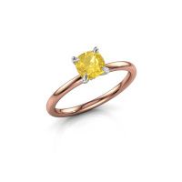 Afbeelding van Verlovingsring Crystal CUS 1 585 rosé goud gele saffier 5.5 mm