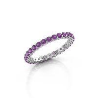 Image of Stackable ring Michelle full 2.0 950 platinum amethyst 2 mm