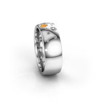 Image of Wedding ring WH0141L26BP<br/>950 platinum ±7x2 mm<br/>Citrin
