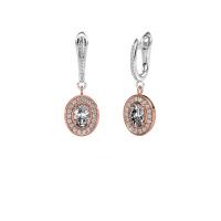 Afbeelding van Oorhangers Layne 2<br/>585 rosé goud<br/>diamant 1.79 crt