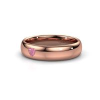 Afbeelding van Vriendschapsring WH0101L35BPHRT 585 rosé goud roze saffier ±5x2 mm