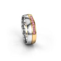Image of Wedding ring WH0213L26AP<br/>585 gold ±6x1.7 mm<br/>Pink sapphire