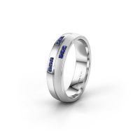 Image of Wedding ring WH0206L25APM<br/>950 platinum ±5x1.7 mm<br/>Sapphire
