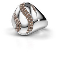 Image de Bague Vilma<br/>585 or blanc<br/>Diamant brun 0.333 crt