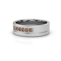 Afbeelding van Trouwring WH0312L16AM 950 platina bruine diamant ±6x1.7 mm