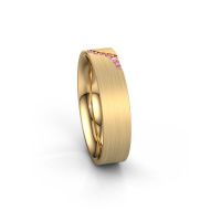 Image of Wedding ring WH2100L46BM<br/>585 gold ±6x2 mm<br/>Pink sapphire