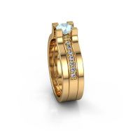 Image of Engagement ring Myrthe<br/>585 gold<br/>Aquamarine 5 mm