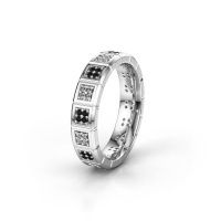 Image of Wedding ring WH2056L15DP<br/>950 platinum ±5x2.4 mm<br/>Black diamond