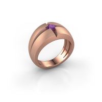 Image of Men's ring rens<br/>585 rose gold<br/>Amethyst 3.5 mm