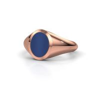 Afbeelding van Pinkring Herman 1<br/>585 rosé goud<br/>Lapis lazuli 10x8 mm