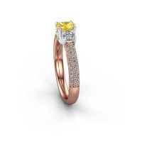 Image of Engagement Ring Marielle Ovl<br/>585 rose gold<br/>Yellow sapphire 6.5x4.5 mm