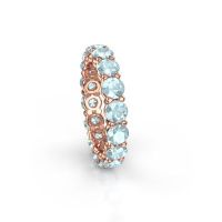 Bild von Vorsteckring heddy rnd 4.0<br/>585 Roségold<br/>Aquamarin 4 mm