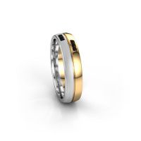 Afbeelding van Trouwring WH0206L25APM 585 goud zwarte diamant ±5x1.7 mm