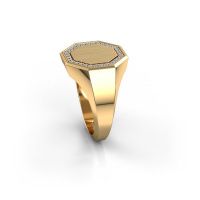 Image of Men's ring floris octa 3<br/>585 gold<br/>Zirconia 1.2 mm