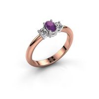 Image de Bague de fiançailles Karie<br/>585 or rose<br/>Améthyste 5x3 mm