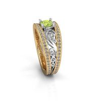 Afbeelding van Verlovingsring Julliana<br/>585 goud<br/>Peridoot 5 mm