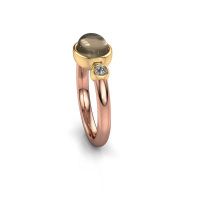 Afbeelding van Ring Liane 585 rosé goud rookkwarts 8x6 mm