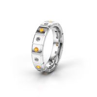 Afbeelding van Huwelijksring WH2055L15DP 585 witgoud citrien ±5x2.4 mm
