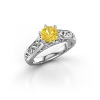 Image of Engagement ring shan<br/>950 platinum<br/>Yellow sapphire 6 mm