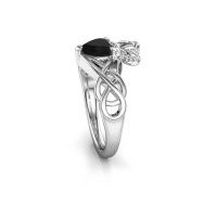 Image of Ring Lucie 585 white gold black diamond 1.05 crt