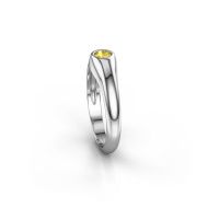 Image of Pinky ring thorben<br/>950 platinum<br/>Yellow sapphire 4 mm