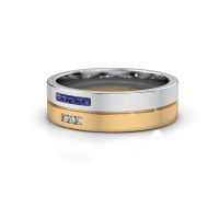 Afbeelding van Trouwring WH0207L16AP 585 witgoud saffier ±6x1.7 mm