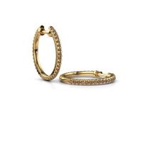 Bild von Creole jackie 15 mm a<br/>585 Gold<br/>Braun Diamant 0.495 crt