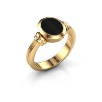 Image of Signet ring brenda 1<br/>585 gold<br/>Onyx 10x8 mm