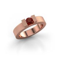 Afbeelding van Ring Leena 1<br/>585 rosé goud<br/>Granaat 4.2 mm