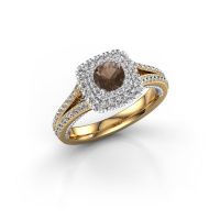 Afbeelding van Verlovingsring Annette<br/>585 goud<br/>Rookkwarts 5 mm