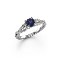 Image of Engagement Ring Marilou Cus<br/>585 white gold<br/>Sapphire 5 mm