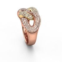 Afbeelding van Ring Kylie 3 13mm 585 rosé goud diamant 1.217 crt