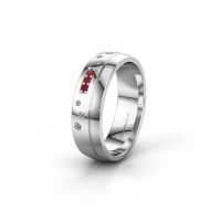 Image of Wedding ring WH0310L26AP<br/>950 platinum ±6x1.7 mm<br/>Ruby