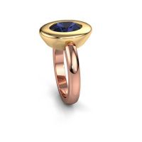Afbeelding van Ring Selene 1 585 rosé goud saffier 9x7 mm
