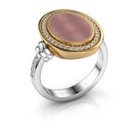 Image of Signet ring cristina<br/>585 white gold<br/>Carnelian 14x10 mm