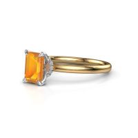Afbeelding van Verlovingsring Crystal EME 3 585 goud citrien 7x5 mm