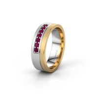 Afbeelding van Trouwring WH0312L16AM<br/>585 witgoud ±6x1.7 mm<br/>Rhodoliet